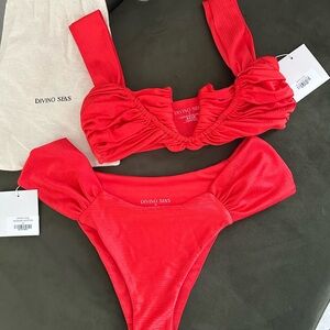 Divino Seas Red Bikini Set